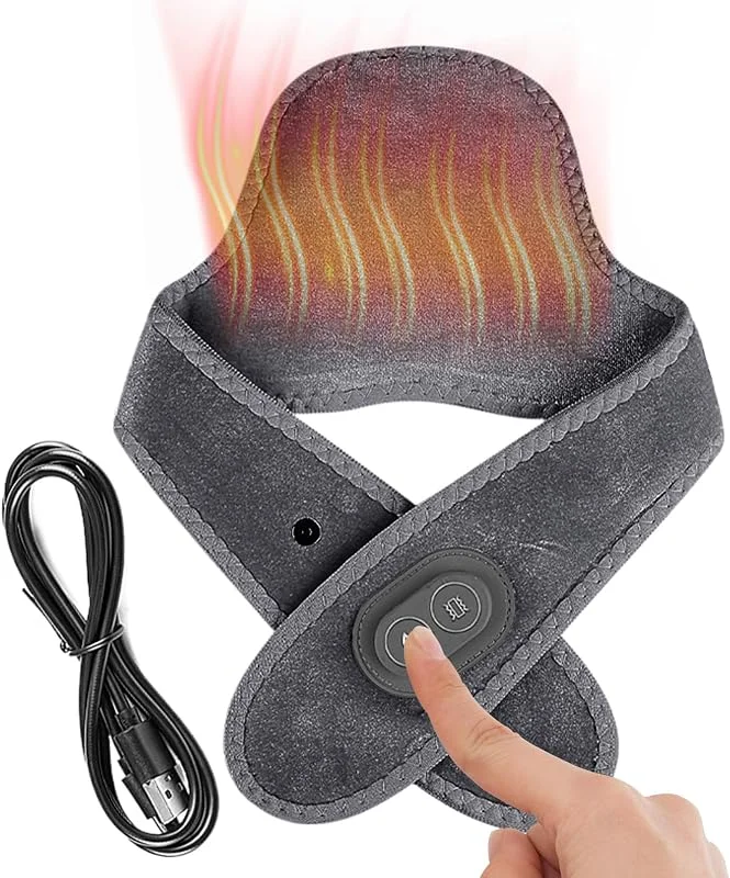 Almofada térmica: aquecedor magnético ergonómico de 3 temperaturas com revestimento térmico, aquecedor de massagem no pescoço para dores musculares, rigidez e relaxamento, adequado para homens — Aquecimento