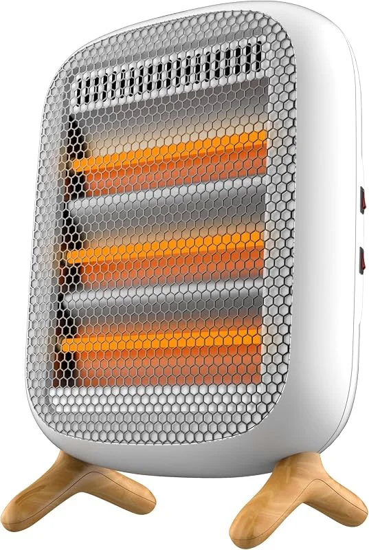 Cecotec Fogão elétrico aquecedor infravermelho ReadyWarm 1200 infravermelho. 1200 W, 3 níveis de calor, interruptores laterais, alça de transporte, calor uniforme, sensor anti-viagem, seguro, compacto — Aquecimento