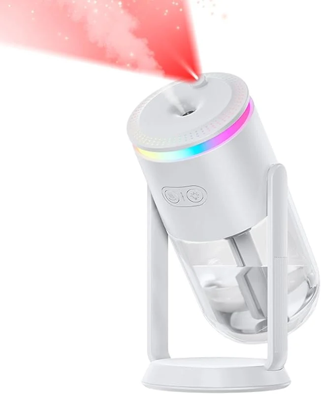 Humidificador USB de 280 ml, proyector alimentado por USB con luz de 7