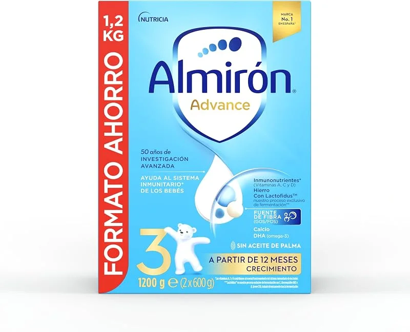 Almirón Advance 3, leite de crescimento em pó para bebé, a partir dos 12 meses, 1, 2 kg — Humidificador