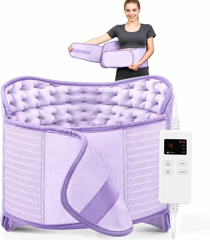 Almohadillas térmicas para aliviar el dolor de espalda, almohadilla térmica eléctrica mejorada con cinturón ajustable — Aquecimento