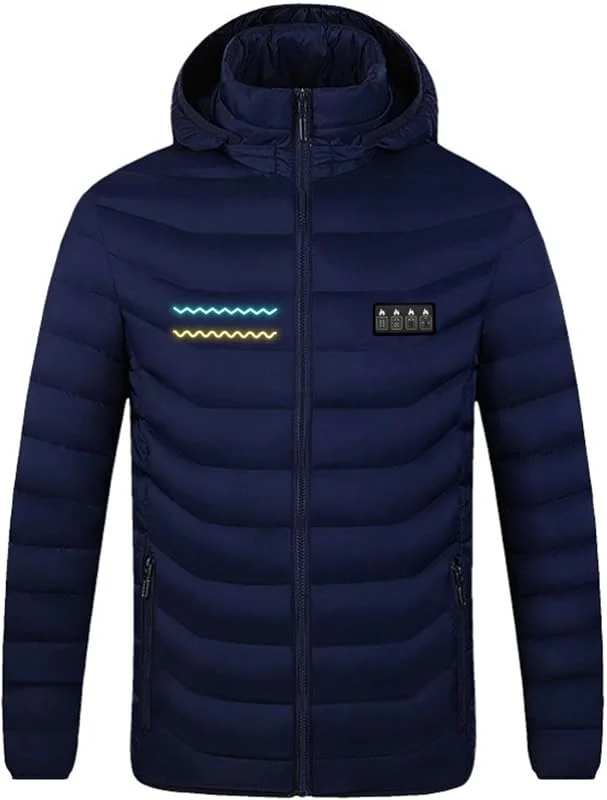 Chaqueta térmica para mujer y hombre, almohadillas térmicas USB para abrigos, impermeable, chaqueta de senderismo de invierno, calentador de cuerpo eléctrico cálido para acampar al aire libre — Roupa aquecida