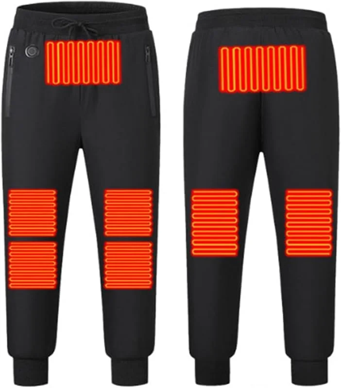 Generisch Pantalones térmicos calefactados para hombre con control de temperatura avanzado, pantalones cálidos de invierno con forro polar cómodos pantalones de ocio — Roupa aquecida