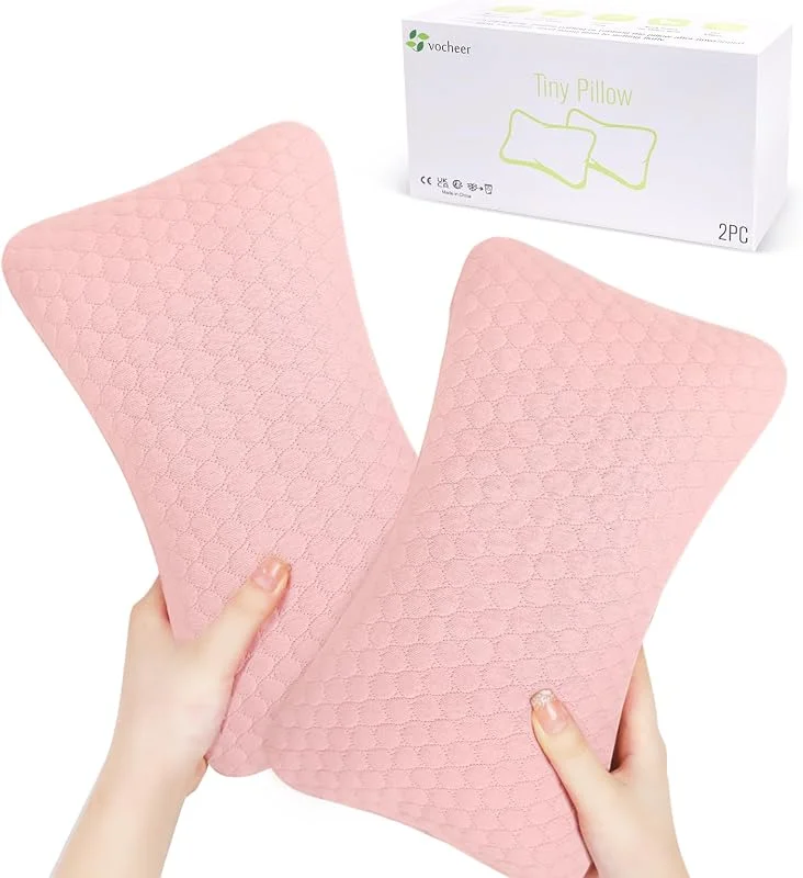 vocheer Almofadas pequenas para dormir, mini almofada de viagem de 11 x 7 polegadas, almofadas pequenas para pescoço, pulso, lombar e joelho, almofada para animais de estimação, algodão, lavável na — Aquecimento