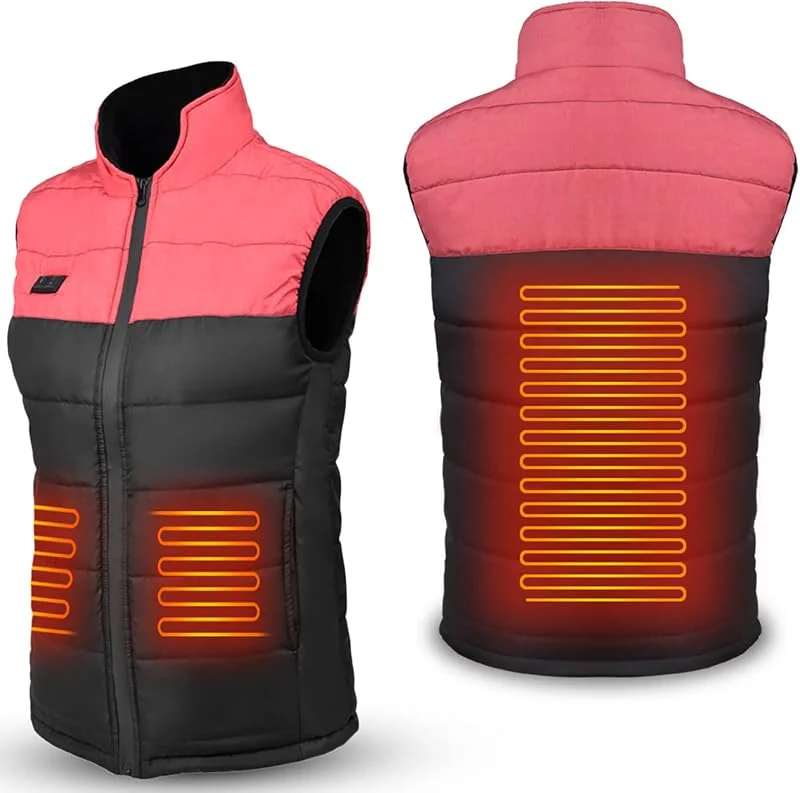 Chaleco con Calefacción Hombres Mujeres, USB Chaleco Electrico, Chalecos Termico Exteriores con 3 Niveles de Calor, para Pescar, Viajes, esquí — Cozinha e lar