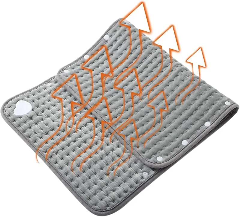 Almofada térmica, 24 x 12 polegadas, para manta portátil macia e resistente, alivia a dor menstrual dos ombros, cintura, joelho, pés, cama, cadeira, sofá, uso para homens e mulheres, longa — Aquecimento