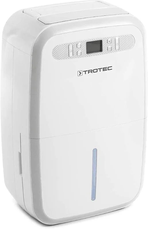 TROTEC Desumidificador elétrico TTK 95 E, 30L, 24h, reservatório de 5, 3L, portátil, para quartos até 90 m², 230 m³, 700 W, desligar automático, higróstato automático, etc. — Humidificador
