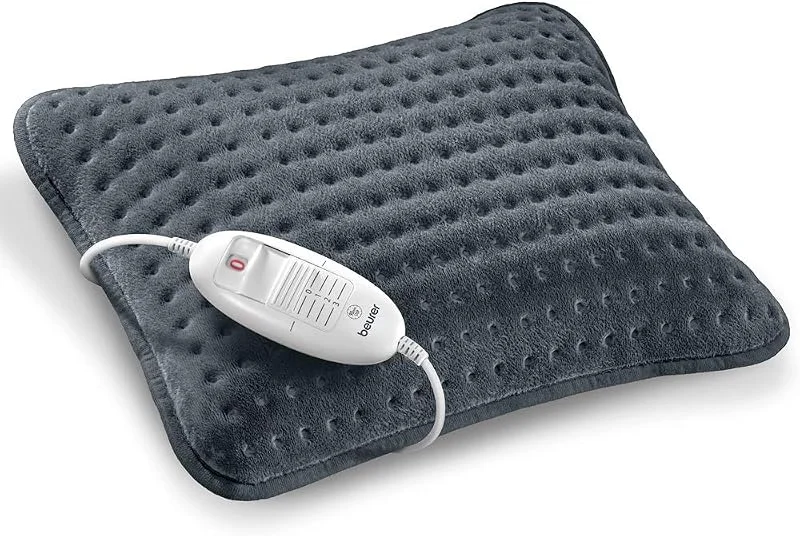 Beurer HK48 - Almofada térmica aconchegante, Almofada de sofá com almofada térmica integrada, Função de aquecimento rápido, 3 configurações de temperatura, Capa reversível extra suave, lavável na