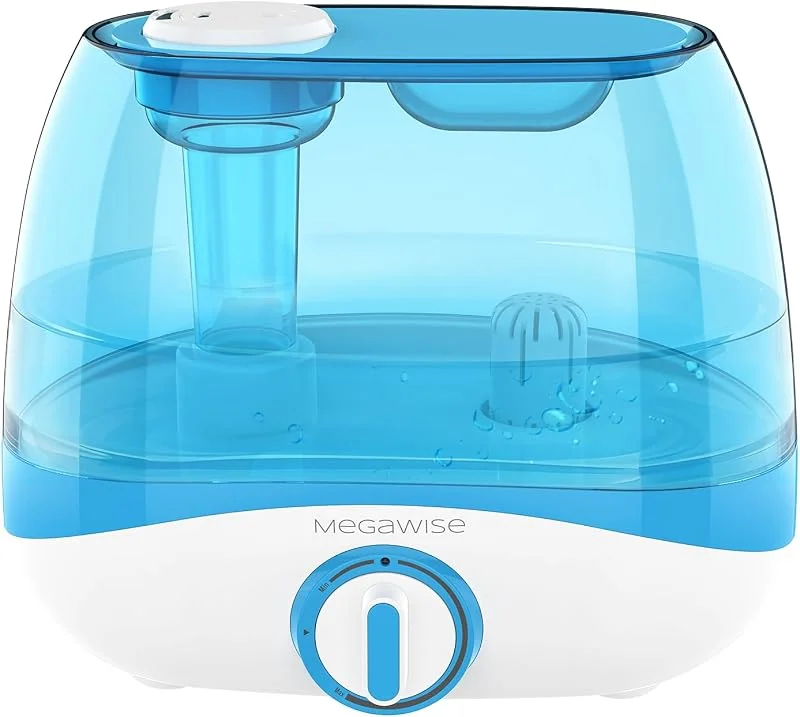 MegaWise Humidificadores para quarto e casa, humidificador de névoa fria de 5, 0 l para plantas domésticas e berçário de bebé, humidificador ultrassónico silencioso com de 360°, desligado
