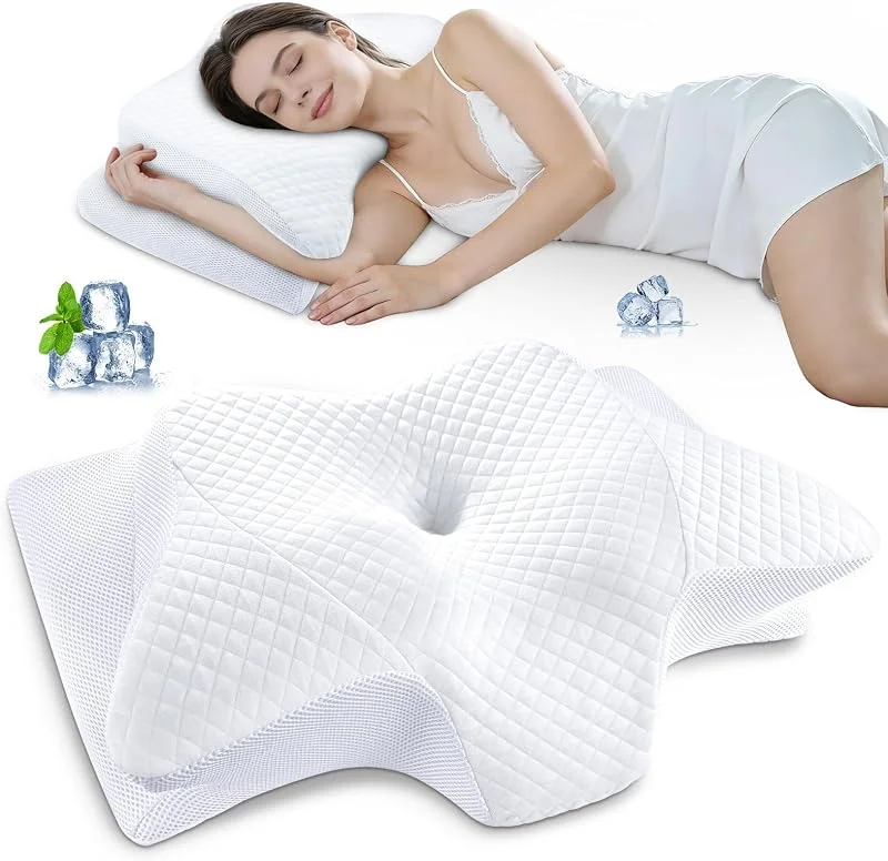 SAHEYER Almofada cervical e pescoço almofada cervical espuma viscoelástico — Aquecimento