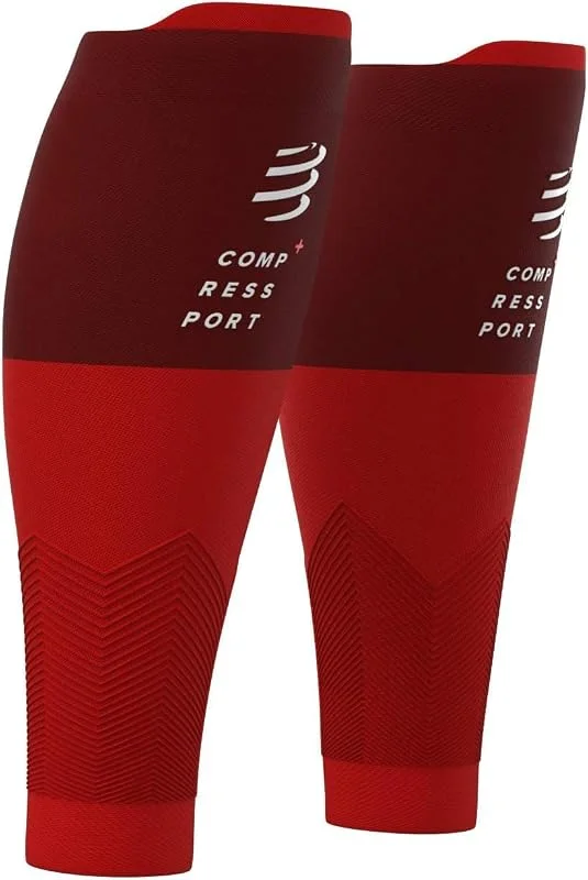 Compressport R2V2 - Manga de compressão para panturrilhas - proteção muscular, desempenho e recuperação para desportos - ultraleve e anti-fadiga - corrida, ciclismo, trilha e triatlo — Roupa aquecida