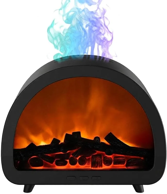 Difusor de Aromas para Chimenea Humidificador de Llama 12 Colores con