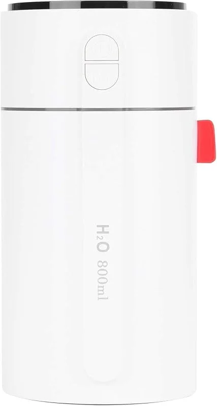 Humidificador de aire de doble pulverización de 800 ml con luz nocturna Detección de gestos inteligente Blanco