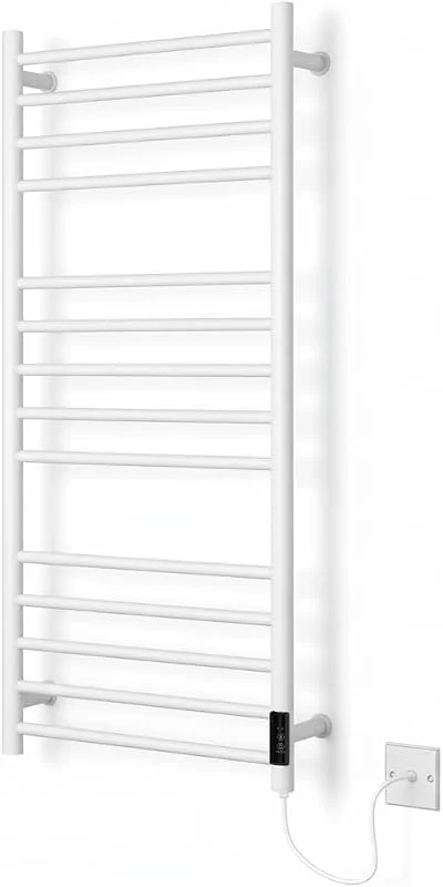 Manissa Toalheiro elétrico de aço inoxidável, 600 x 1000 mm, cor branca — Aquecimento