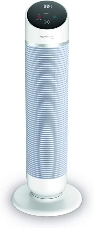 Rowenta Ventilador de torre 3 em 1 Silent Comfort HQ8120, Aquecedor, ventilador e filtro de ar, modo de aquecimento ecológico, modo inteligente, controlo remoto, temporizador, desligamento