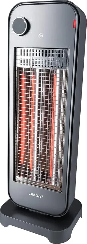 Steba CH 2 ECO Aquecedor de cerâmica de baixo consumo com oscilação, 2 níveis de calor (450, 900 W), silencioso e eficiente, desligamento de segurança, alça de transporte — Aquecimento