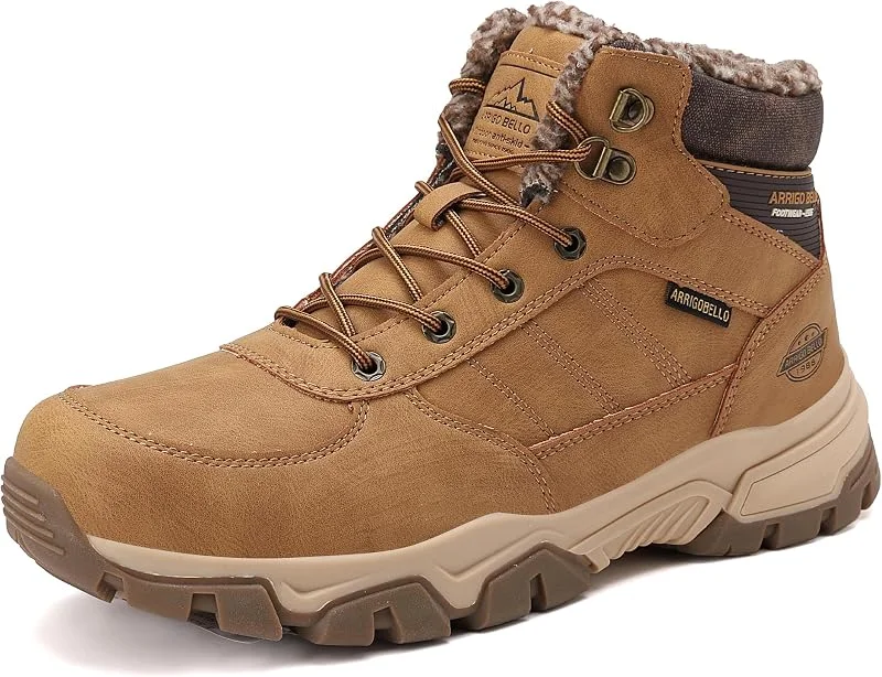 ARRIGO BELLO Botas de inverno para homem, sapatos de montanha, neve — Roupa aquecida