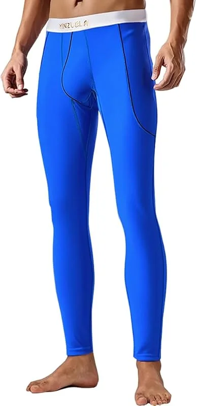 JINSHI Calças compridas térmicas para homem, camadas base, calças para clima frio — Roupa aquecida