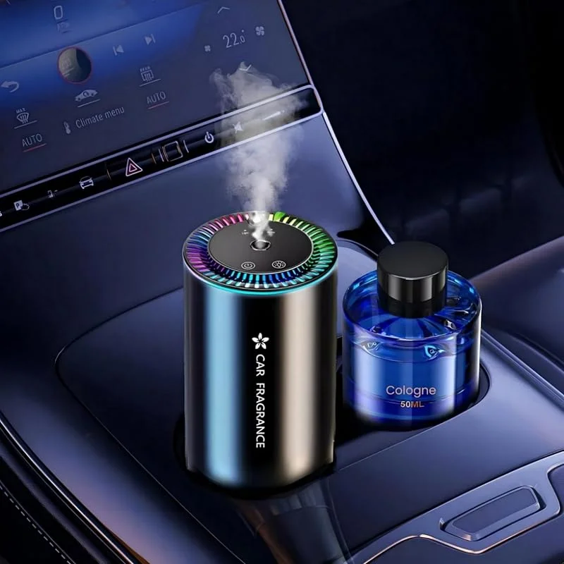 AI Ambientador de 50 ml perfume (colónia), difusor de fragrâncias elétricas para automóvel, On, Off automático, atomizador ultra-sónico, 3 modos inteligentes, bateria integrada, duração de 5 meses BJ — Humidificador