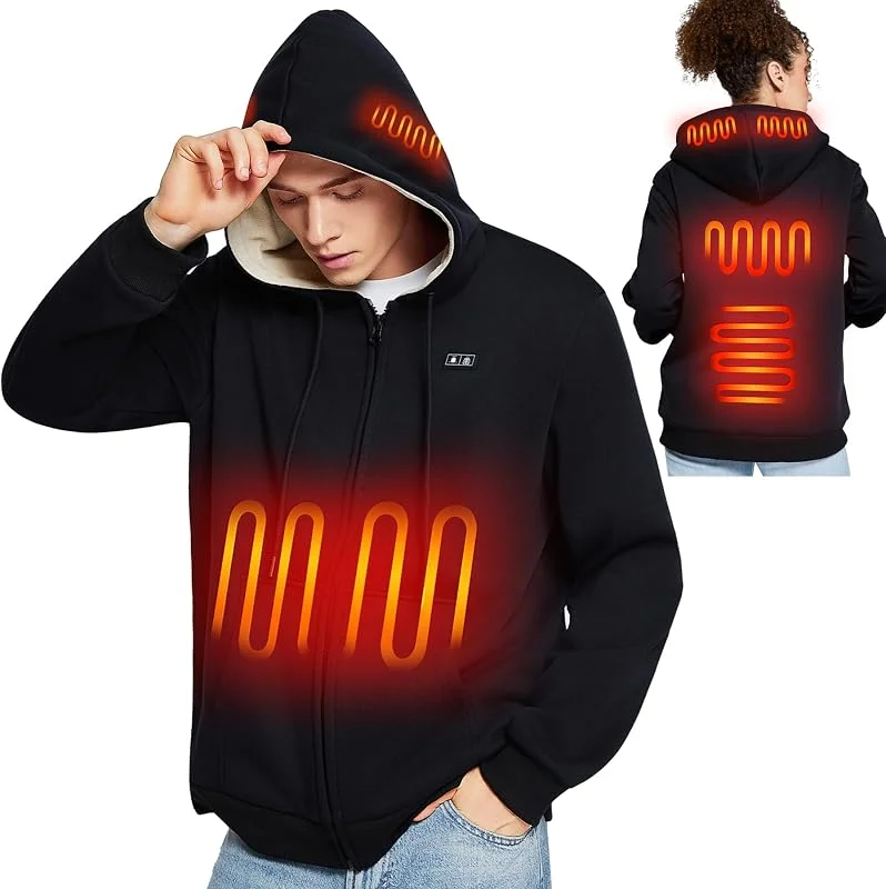 seenlast Casaco aquecedor homem mulher, casaco aquecedor elétrico — Roupa aquecida