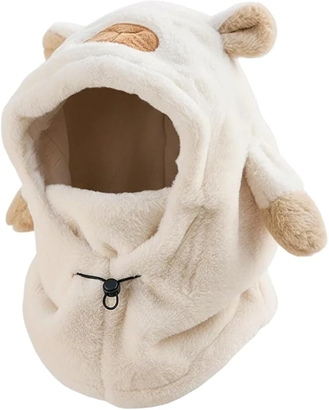 Balaclava de peluche de Capibara para homem e mulher, máscara de esqui resistente ao vento e frio, máscara térmica de inverno, aquecedor de pescoço, lenço, capacete e capuz. — Roupa aquecida