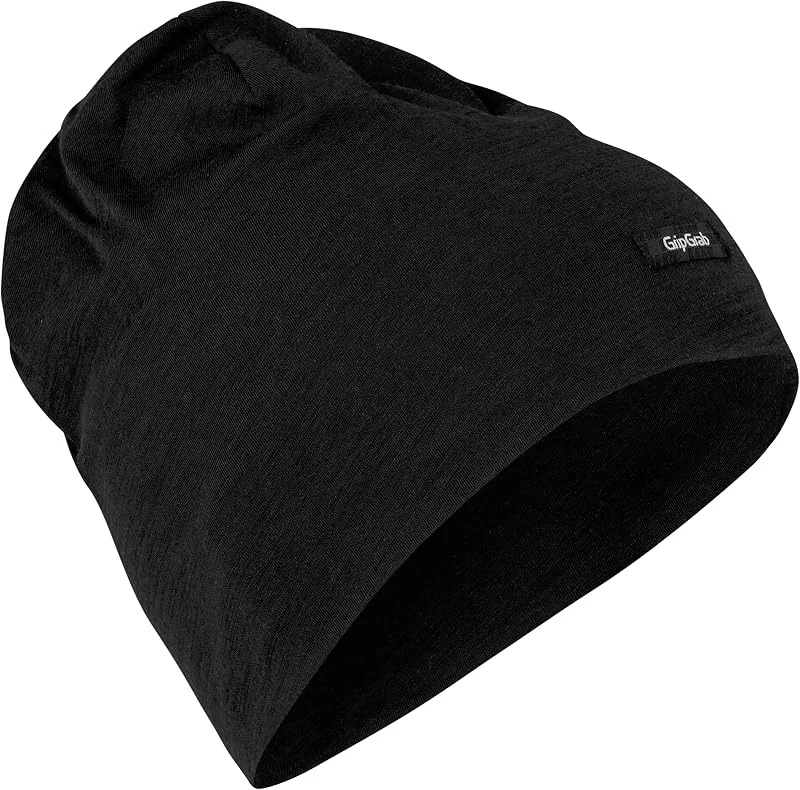 GripGrab Merino-Wool Polyfibre Lightweight Under-Helmet Liner Beanie Skull Cap térmica Breathable Cycling Running Hat - Aquecedores de cabeça unissexo para adulto — Roupa aquecida