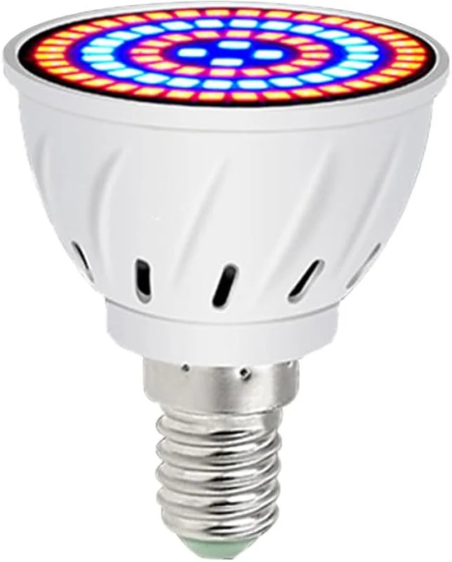 Luz de crescimento de plantas de espectro lâmpada LED 48 LED plástico para interiores 220 V luz de crescimento de plantas E14 lâmpada de crescimento de plantas lâmpada de crescimento LED lâmpada d — Aquecimento