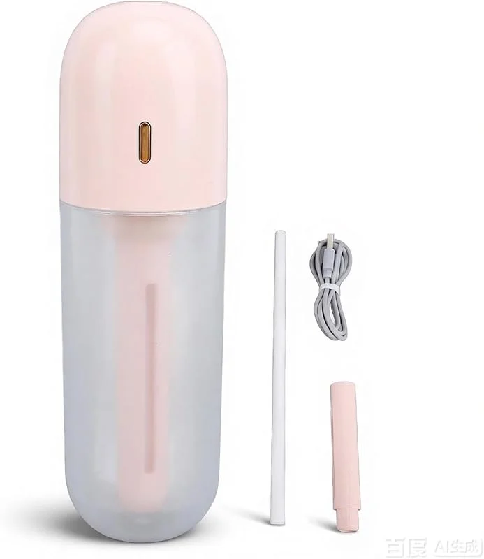 POENVFPO - Humidificador de aire pequeño, con batería de 800 mAh, humidificador portátil compacto de 100 ml para oficina, habitación, viajes, dormitorio (rosa)