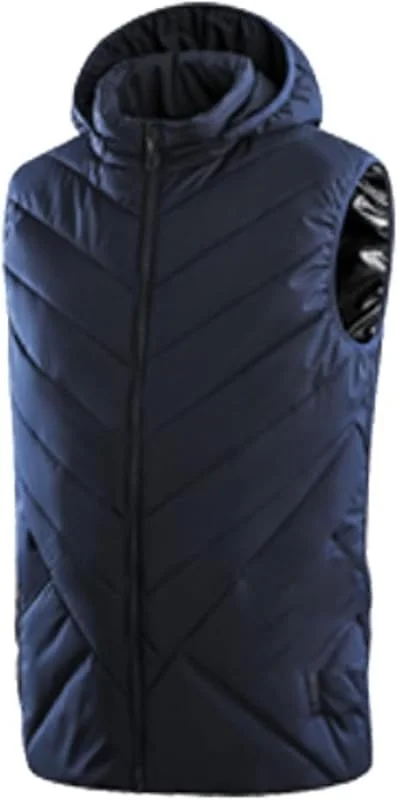 Chaleco calefactable for Hombre con Capucha, 3 temperaturas Ajustables, Ideal for Invierno, Camping y Actividades al Aire Libre (sin batería).(Bleu, L(55-62.5kg)) — Cozinha e lar