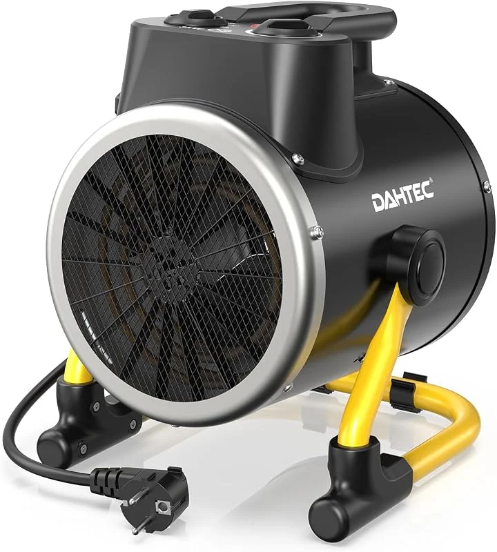 DAHTEC Aquecedor de tubo 3000W IP24 com termóstato, 3 níveis, industrial — Cozinha e lar