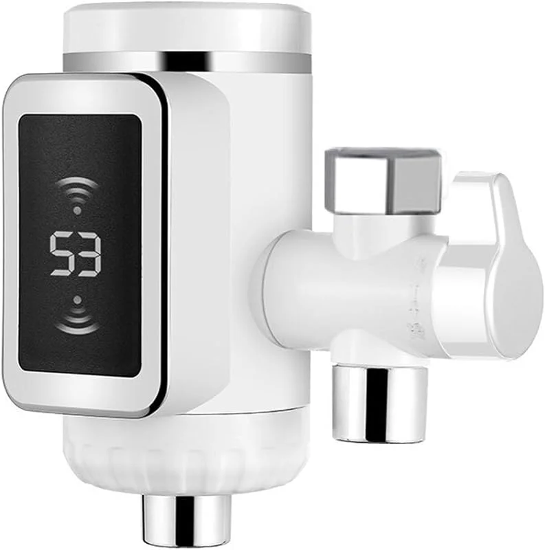 Torneira de água quente instantânea, aquecedor de água elétrico de cozinha, quente instantâneo, torneira, com LED, para lava-louças de cozinha e casa de banho — Aquecimento
