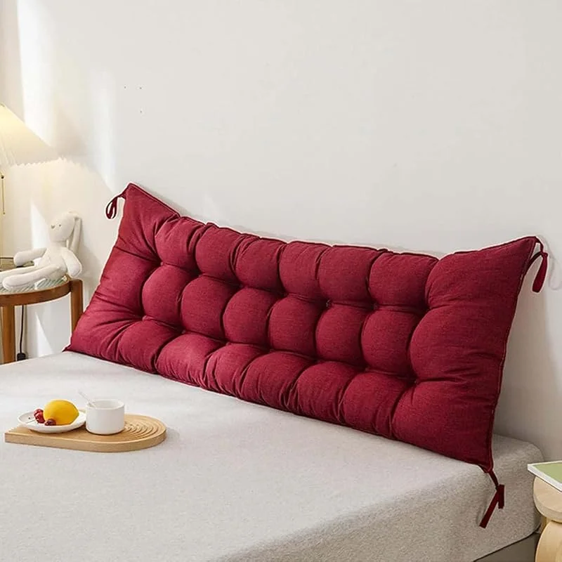 Almofada de cunha grande, encosto triangular para leitura, almofada confortável de apoio lombar para sofá e sofá-cama, almofada de posicionamento suave, 200 x 50 cm — Aquecimento