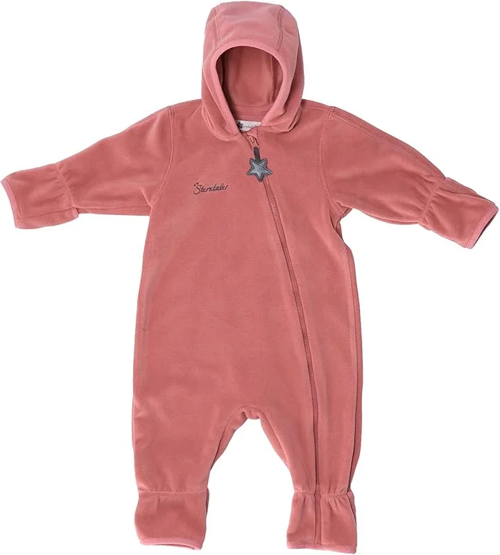 Sterntaler Macacão de microforro polar unissexo, bebé e crianças, com fecho de correr, punhos de mãos e pés dobráveis, macacão aconchegante — Roupa aquecida