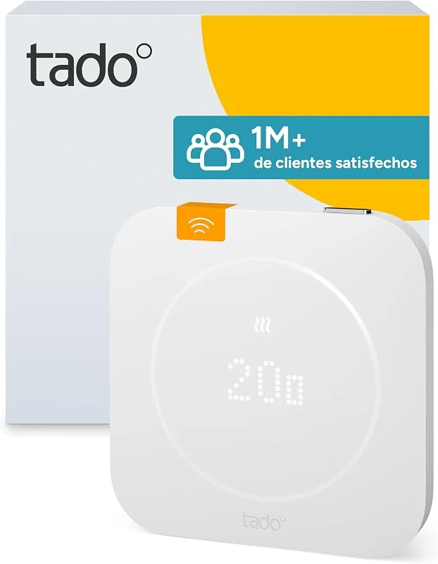 Sensor de temperatura sem fios Tado° X (2.ª geração), branco, mate e fio, medição precisa da temperatura, extensão para termostatos de radiador tado° X, controlo doméstico inteligente. — Aquecimento
