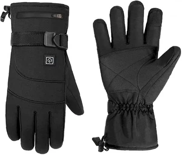 CHEWYNP Luvas aquecidas bateria elétrica luvas de esqui aquecidas luvas de snowboard luvas quentes de inverno — Cozinha e lar
