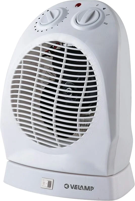 Termoventilador fixo 2000 W branco, base oscilante — Aquecimento
