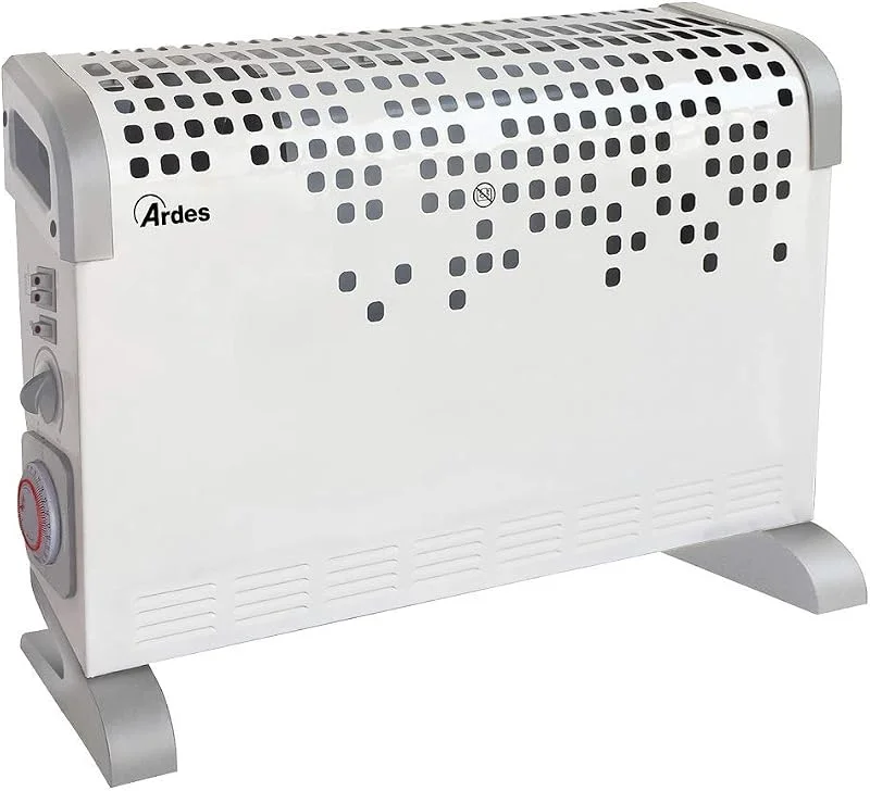 ARDES AR4C03T Termoconvector elétrico TURBINE TIME 1600, 1800W, aquecedor elétrico para aquecimento doméstico e escritório, termómetro com temporizador e termostato de 24 horas