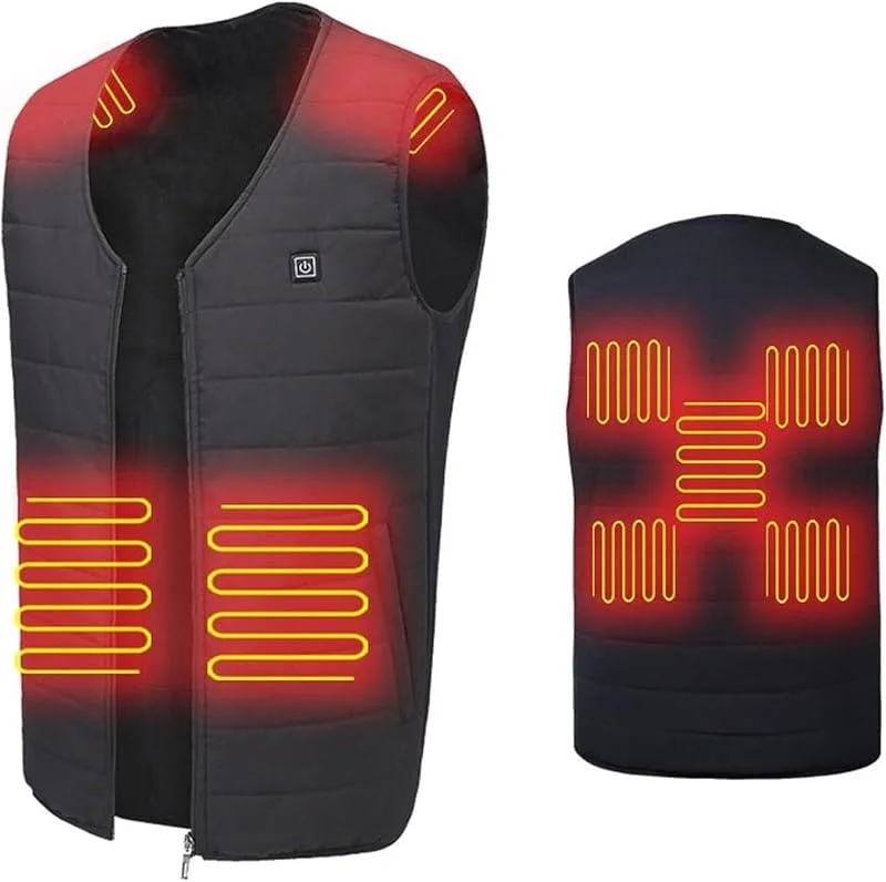 Chaleco calefactable Unisex, Chaqueta calefactable con 3 Niveles de calefacción, Ropa de Exterior for esquí y Actividades al Aire Libre, sin batería.(M(50-55kg)) — Cozinha e lar