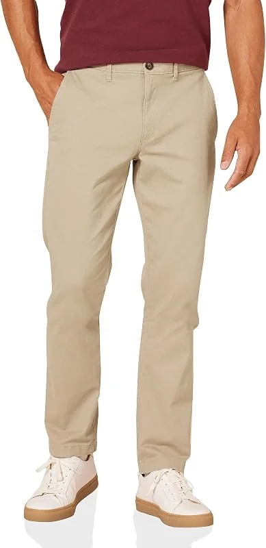 Amazon Essentials Calças chinesas, elásticas, informais para homem — Roupa aquecida