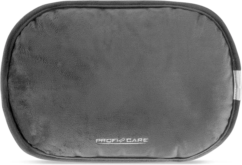 ProfiCare Saco de água quente elétrico, tempo de aquecimento curto, sem água, até 65 °C, saco de água quente com capa, desligamento automático, manuseio seguro sem transferência de água