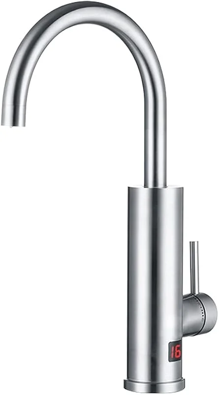 Grifos Monomando para Cocina, grifos de Cocina de Acero Inoxidable 304, Grifo Calentador de Agua, Grifo para Fregadero de Agua con calefacción eléctrica, Calentadores de Grifo inst — Cozinha e lar