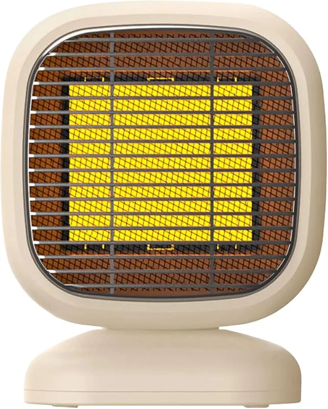 Aquecedor de espaço pequeno - aquecedor de 800 W, ventilador de aquecimento com proteção contra sobreaquecimento, para interior quarto escritório secretária mesa carro casa de banho tenda campismo