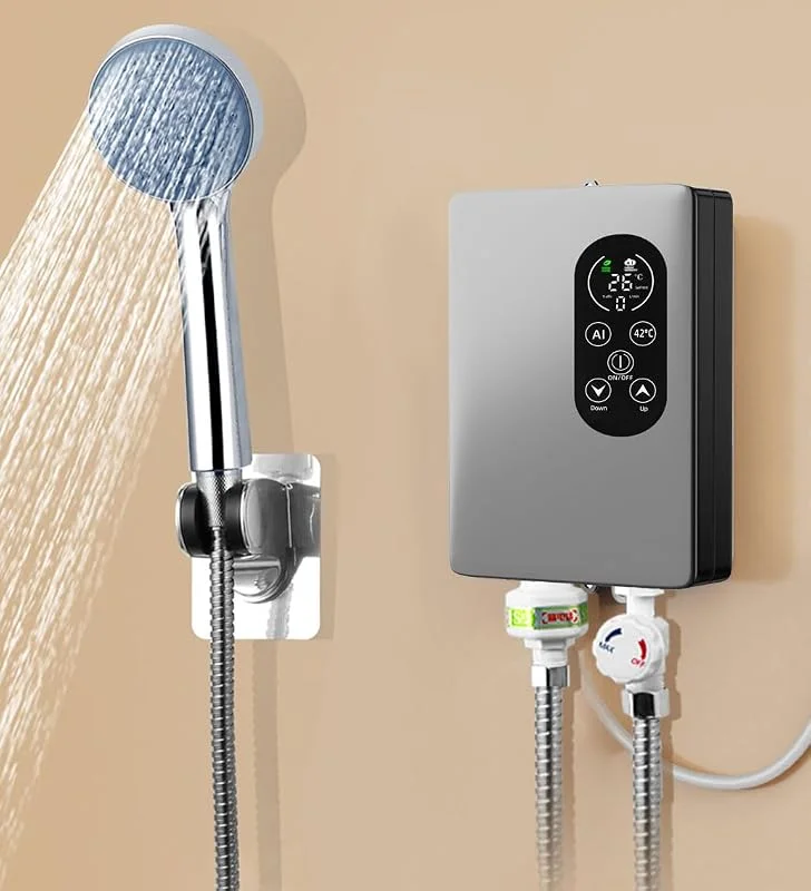 Aquecedor de água quente instantâneo elétrico, chuveiro elétrico sem tanque, torneira de água quente, cozinha, casa de banho, aquecedor de água instantâneo — Aquecimento