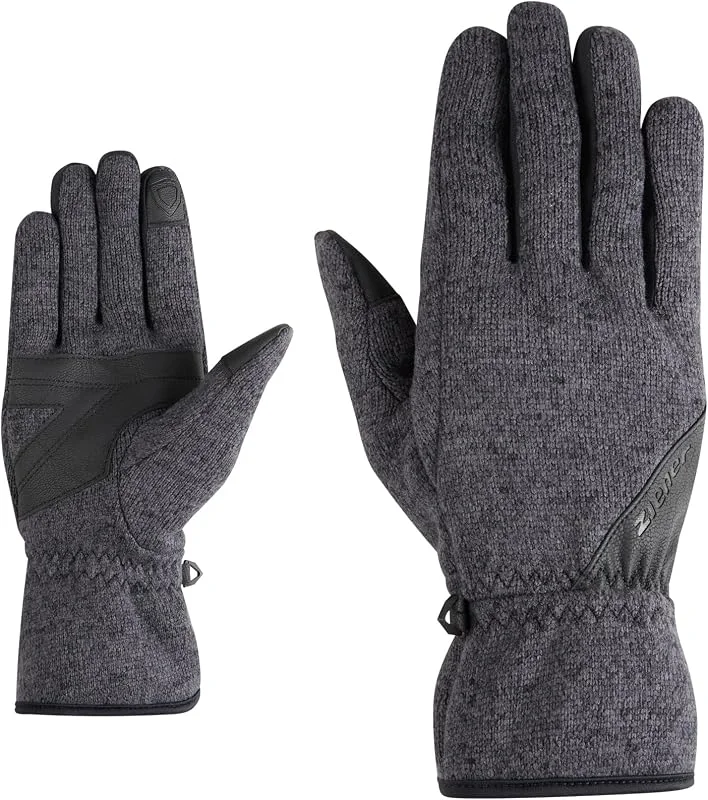 Ziener Guantes Unisex IWO-Z, Multifuncional, Ocio, Impermeables, táctiles, Color Negro Melange, 7 — Cozinha e lar