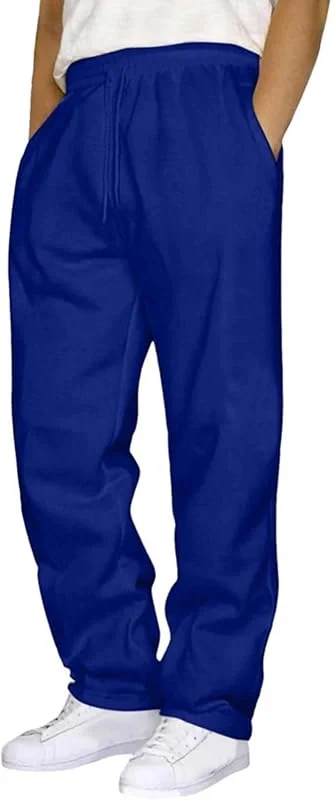 Pantalones de chándal para hombre, talla única, pantalones de fitness, pantalones de fitness, azul, XXL — Roupa aquecida
