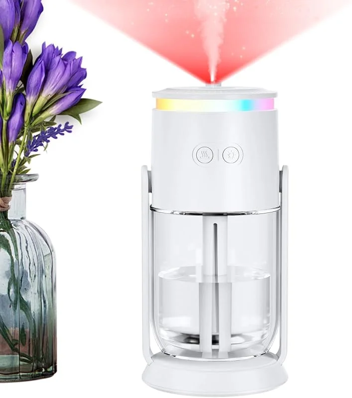 Humidificador de mesa 280 ml USB recargable proyector con 7 colores de luz