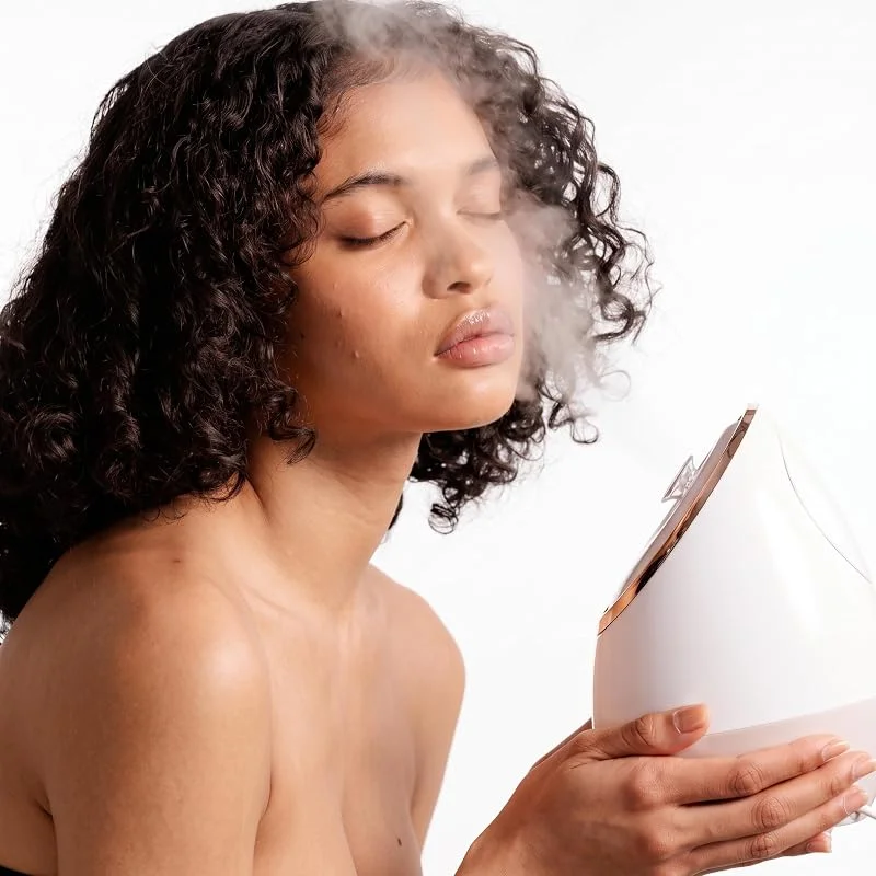 Sensa - Vaporizador facial nano iónico da Project E Beauty, Limpeza profunda dos poros, Pulverizador de névoa quente, desintoxica e ilumina a pele, hidrata e hidrata, sauna facial caseira, com 3 — Cuidados com a pele