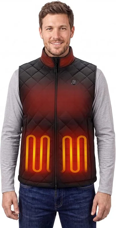 Findway Chaleco Calefactable Hombre, Chaqueta Calefactable con Batería USB 10000mAh — Roupa aquecida
