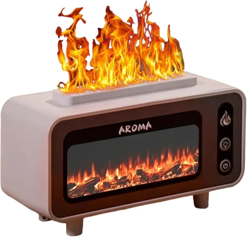 Humidificador 3D com efeito de fogo, capacidade de 200 ml