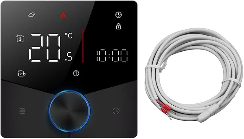 Suoumwa Termostato de Calefacción por Suelo Radiante, Controlador de Temperatura, WiFi, Tuya GB, Termostato de Calefacción Eléctrica, Interruptor de Ahorro de Energía A — Aquecimento